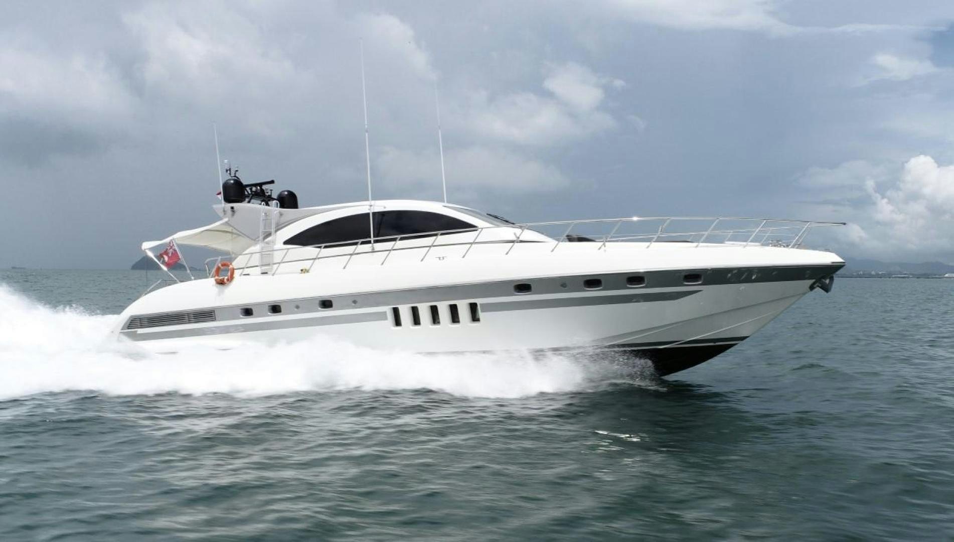 a white yacht in the water aboard QUERENCIA Yacht for Sale