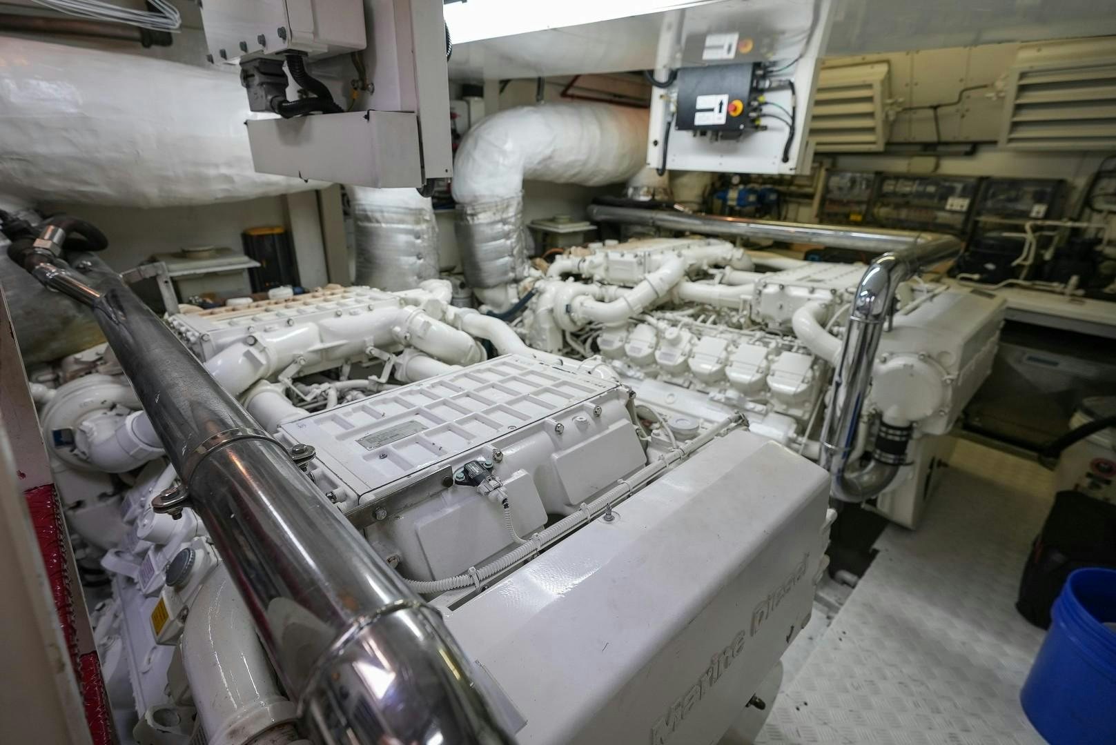 a machine with a large amount of white material in it aboard QUERENCIA Yacht for Sale