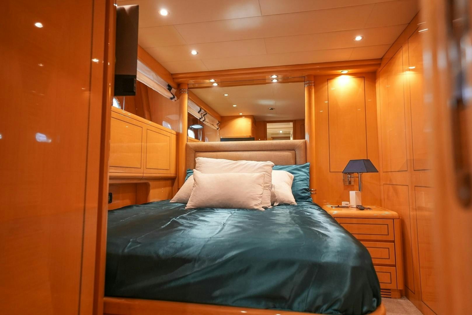a bed in a cabin aboard QUERENCIA Yacht for Sale