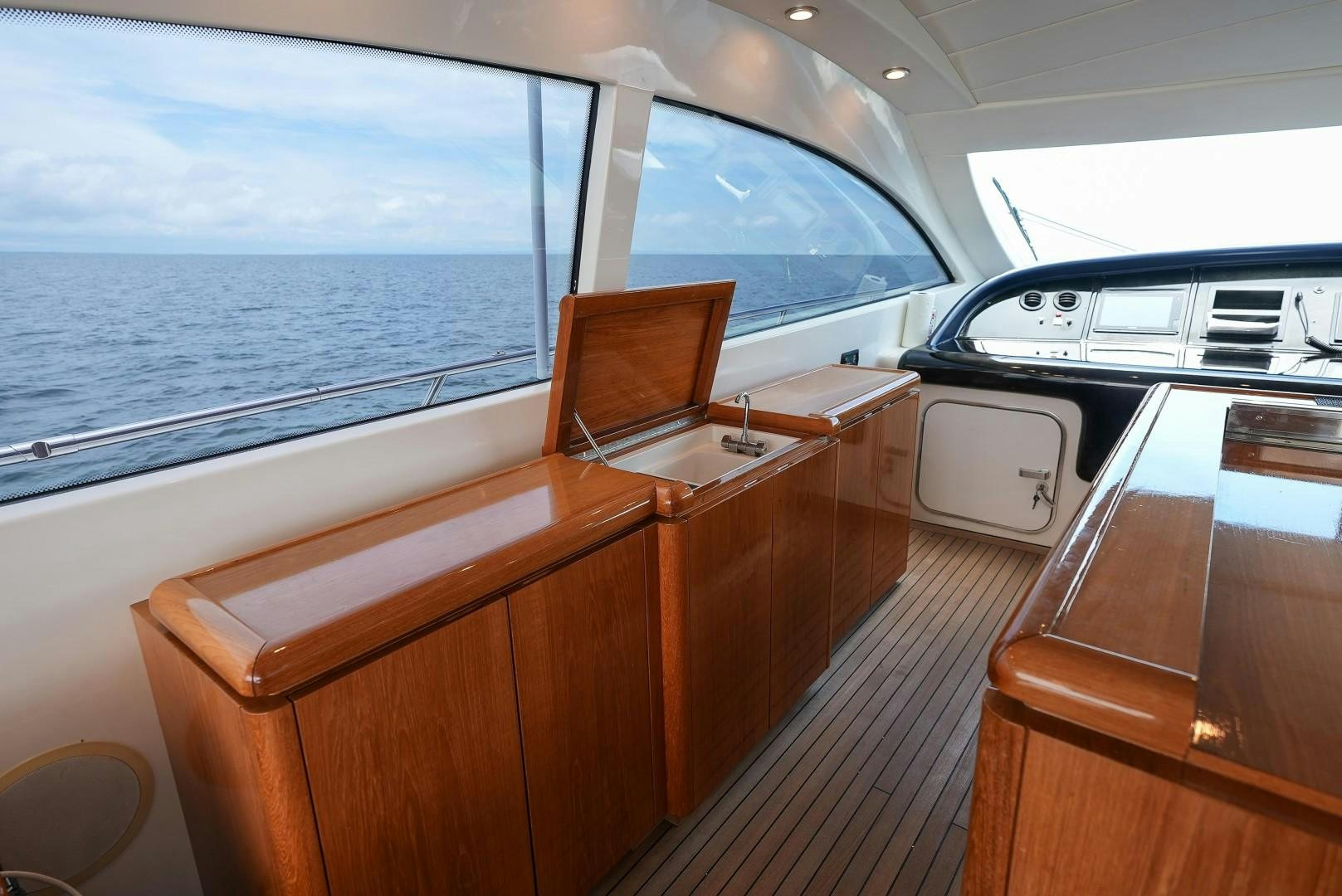 a boat with a laptop on it aboard QUERENCIA Yacht for Sale