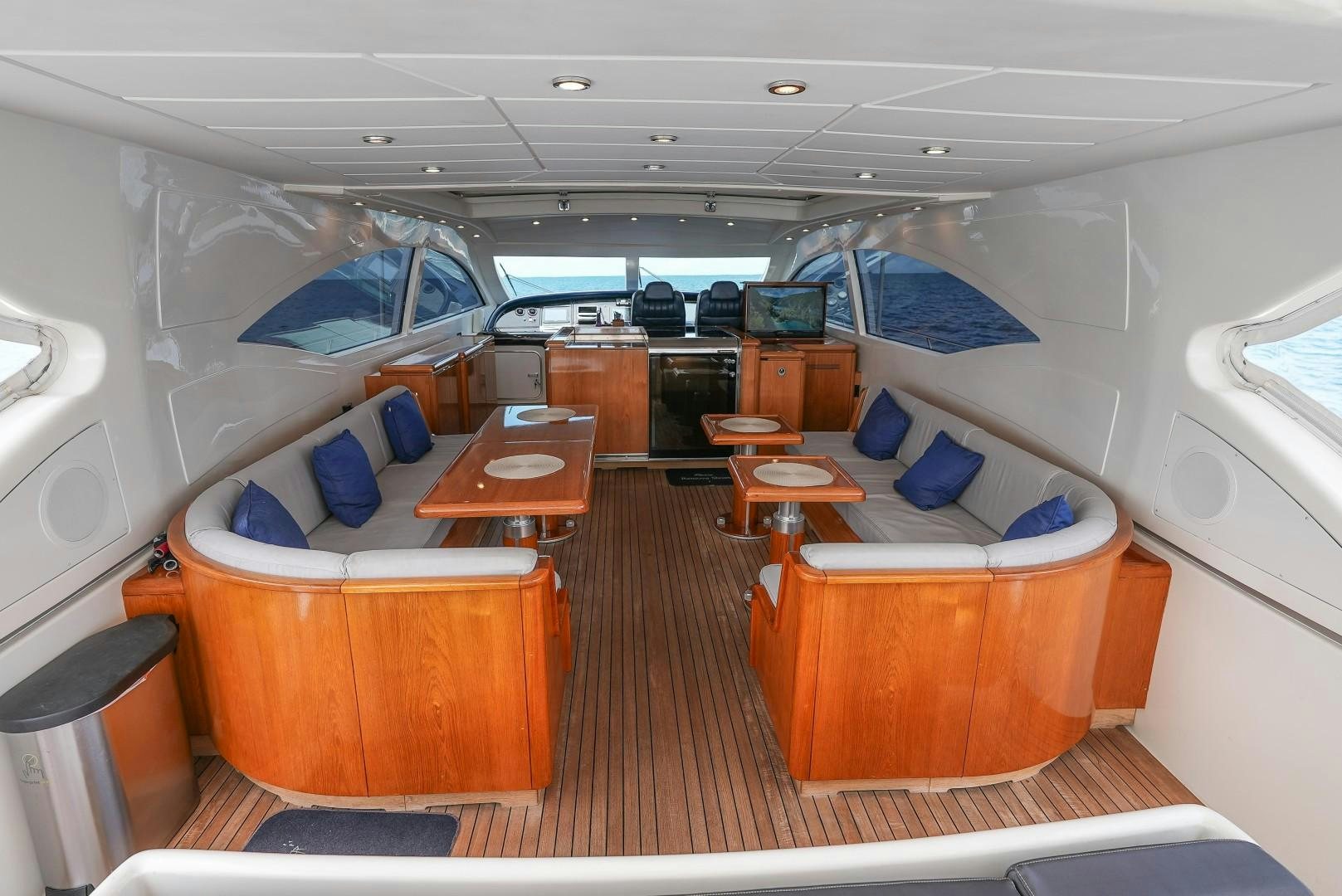 inside of a tent aboard QUERENCIA Yacht for Sale