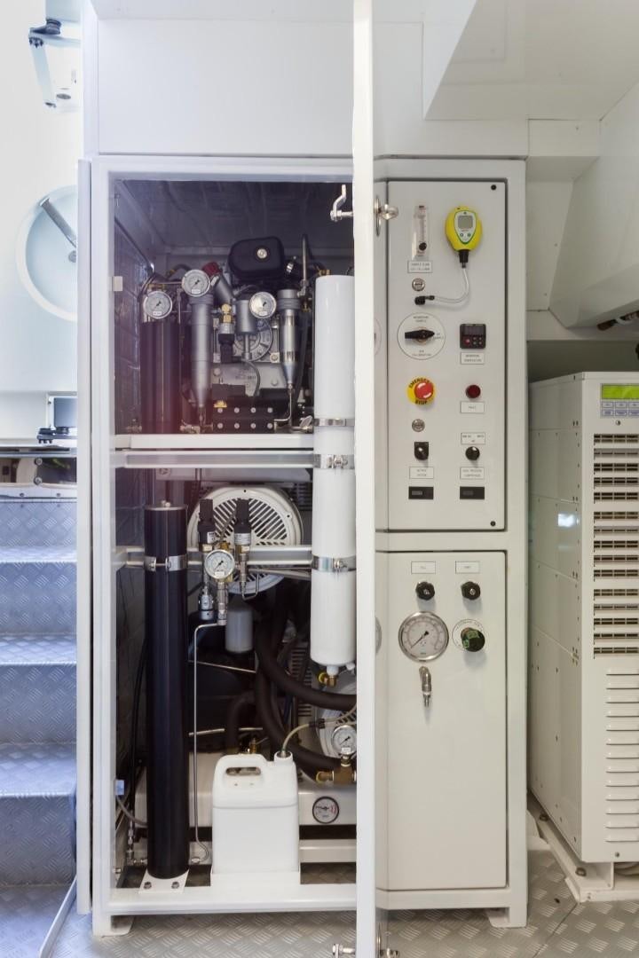 a machine with buttons and switches aboard ACALA Yacht for Sale