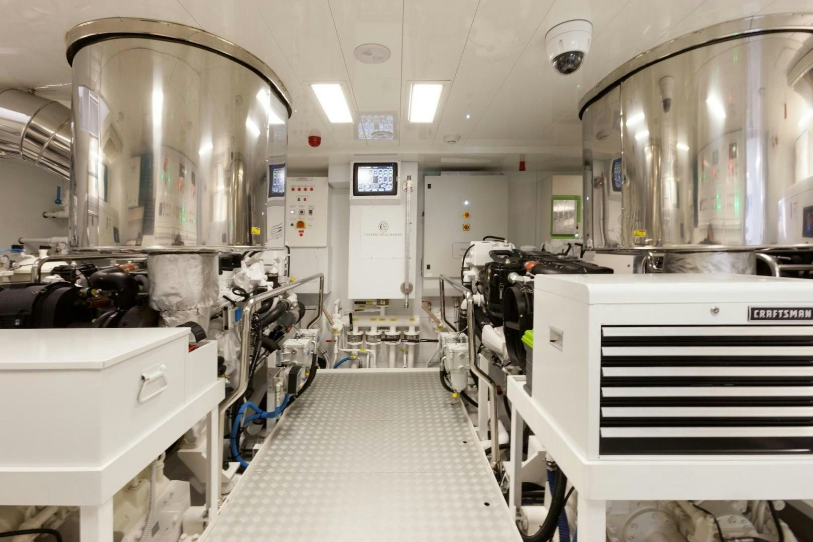 a room with several machines aboard ACALA Yacht for Sale