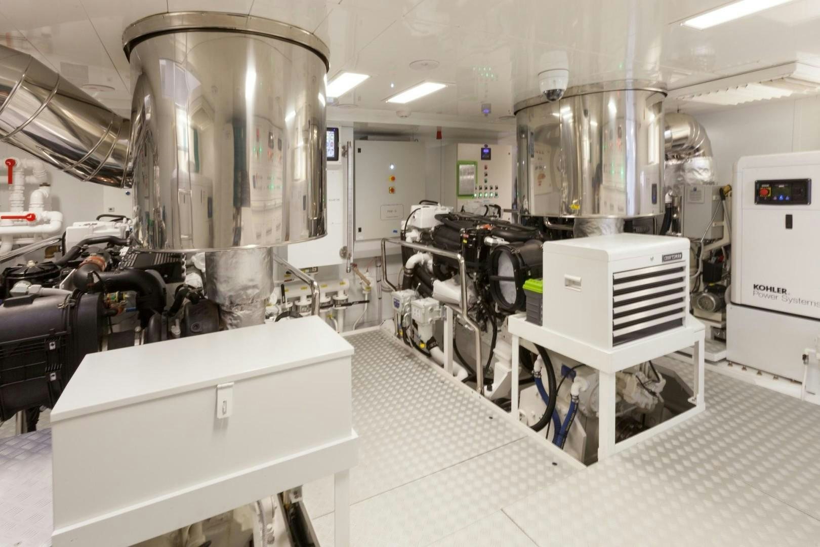 a room with machines and equipment aboard ACALA Yacht for Sale