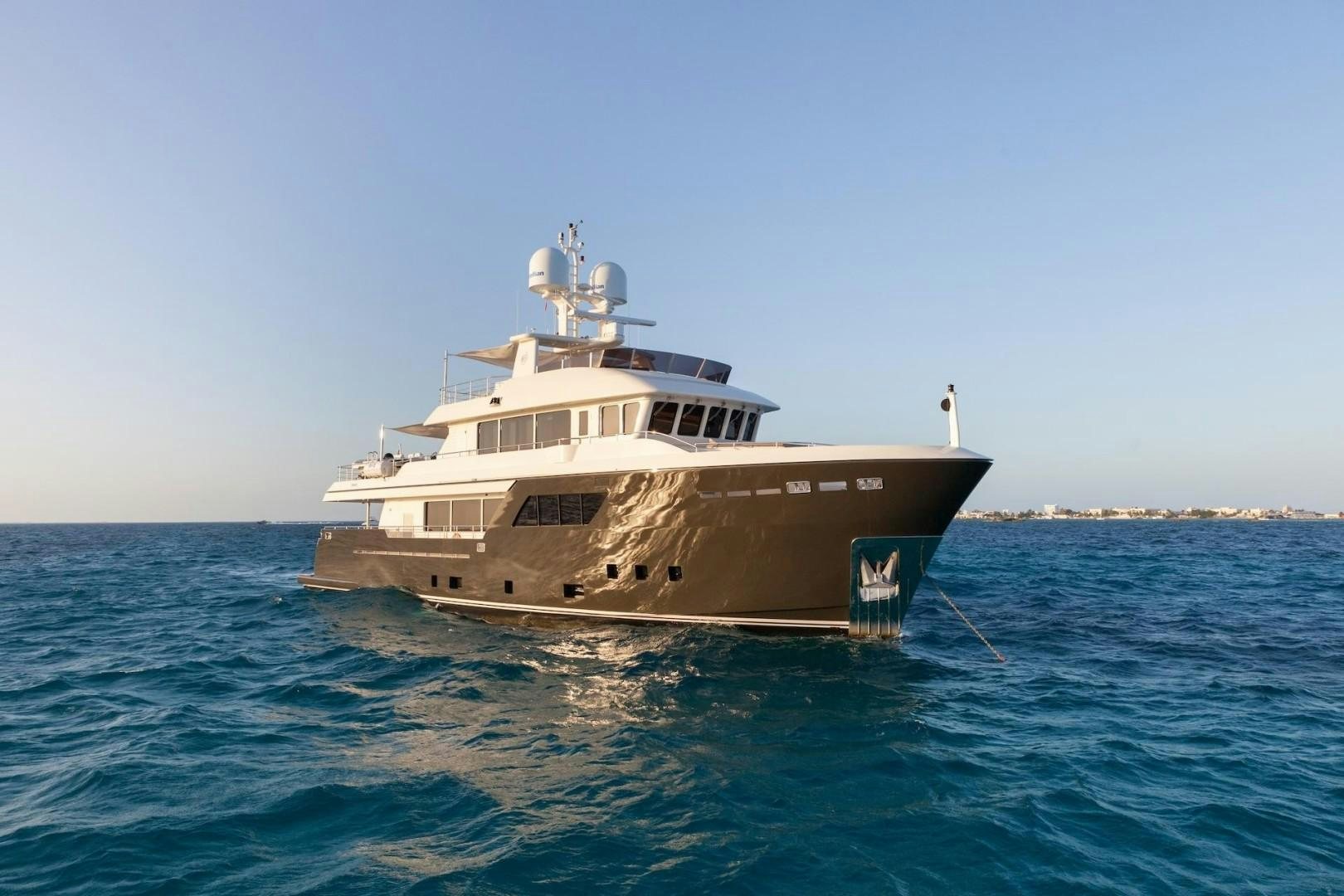 a boat in the water aboard ACALA Yacht for Sale