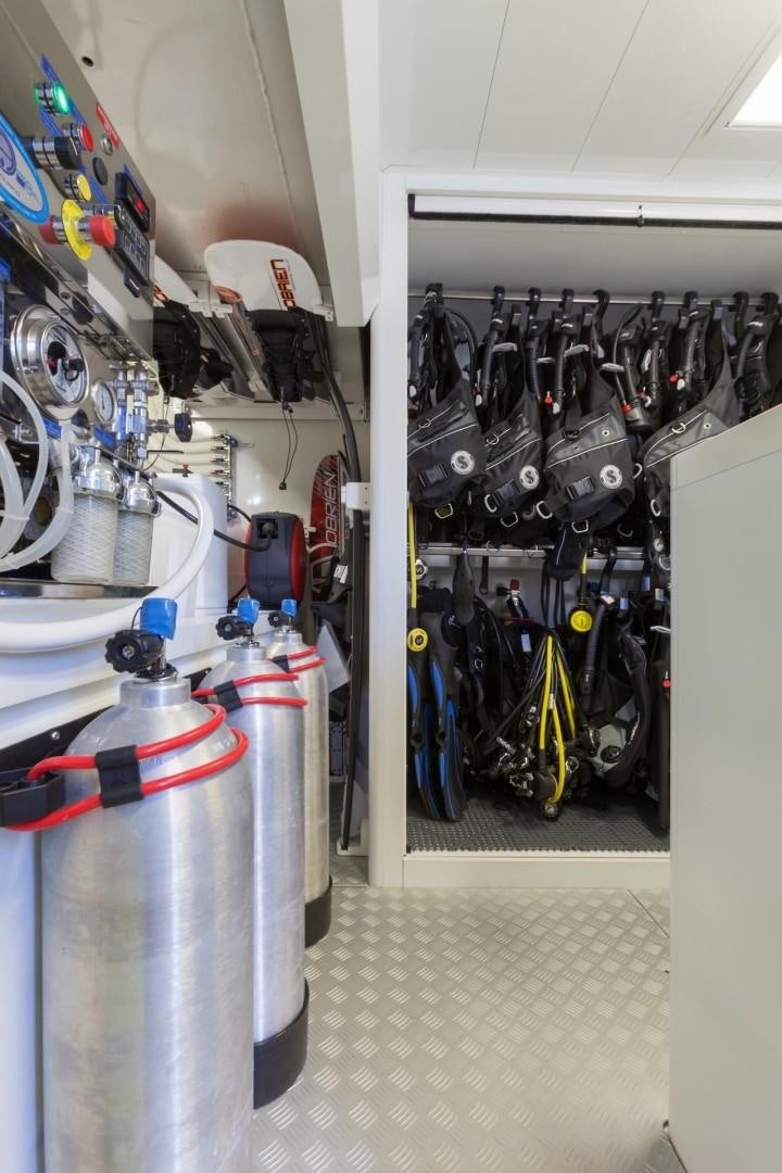 a room with many equipment aboard ACALA Yacht for Sale