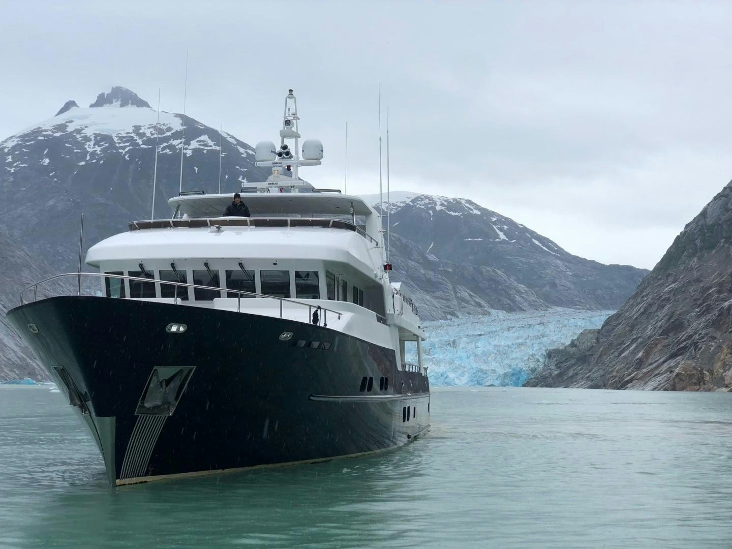 a boat in the water aboard SAMSARA Yacht for Sale