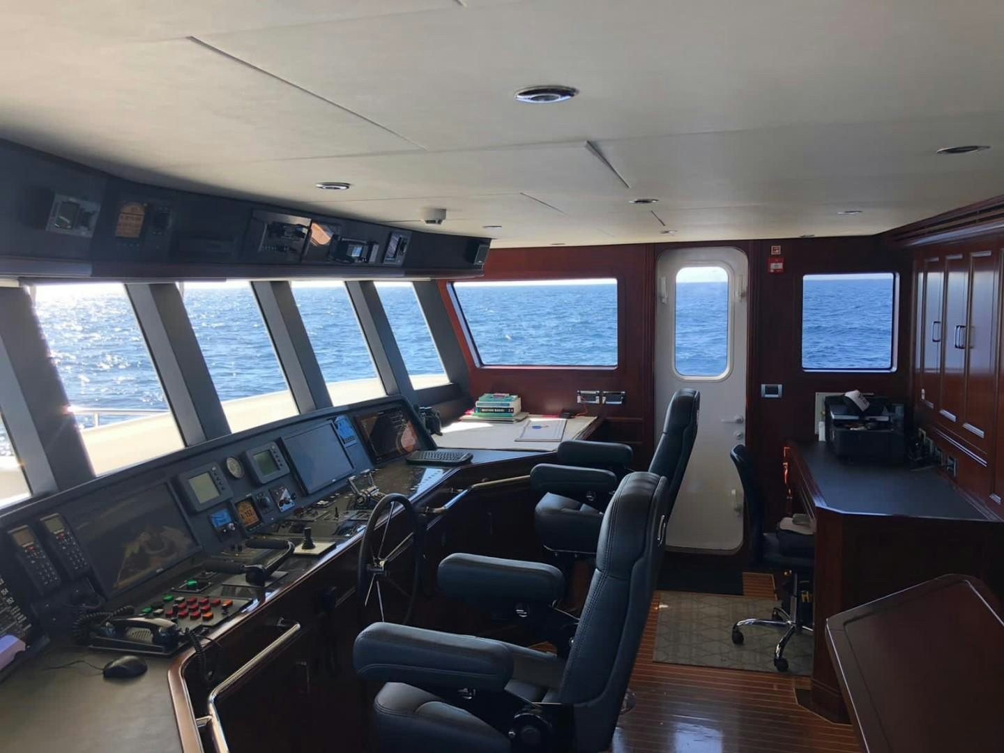 a room with many computers aboard SAMSARA Yacht for Sale