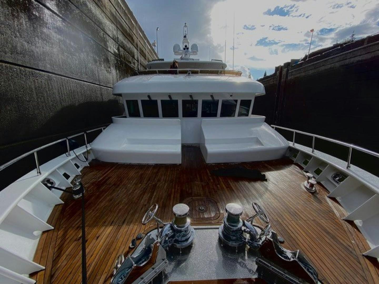 a model of a boat aboard SAMSARA Yacht for Sale