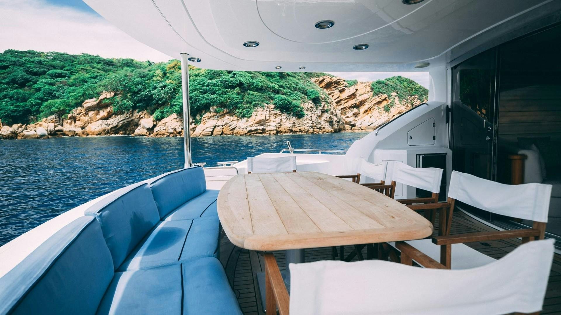 a boat on the water aboard LUCKY Yacht for Sale