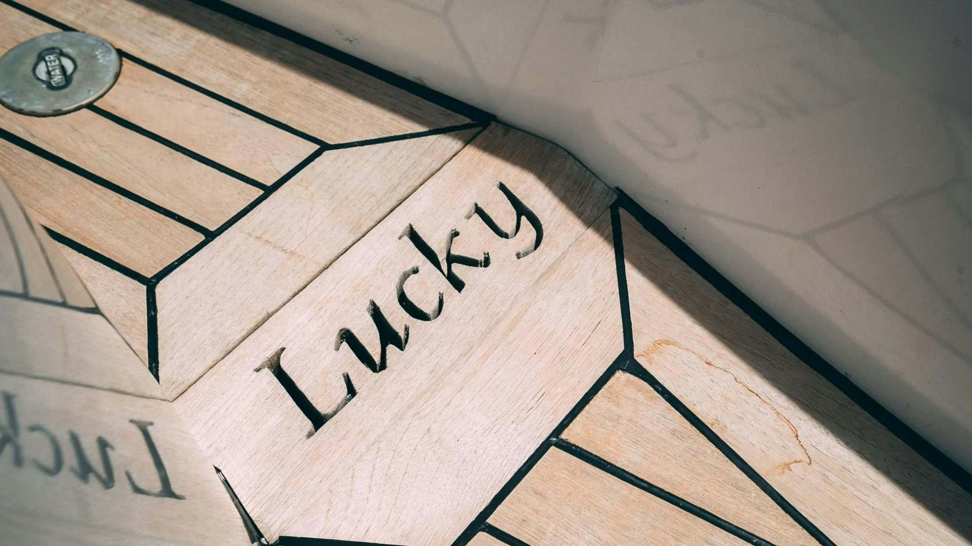 text, letter aboard LUCKY Yacht for Sale