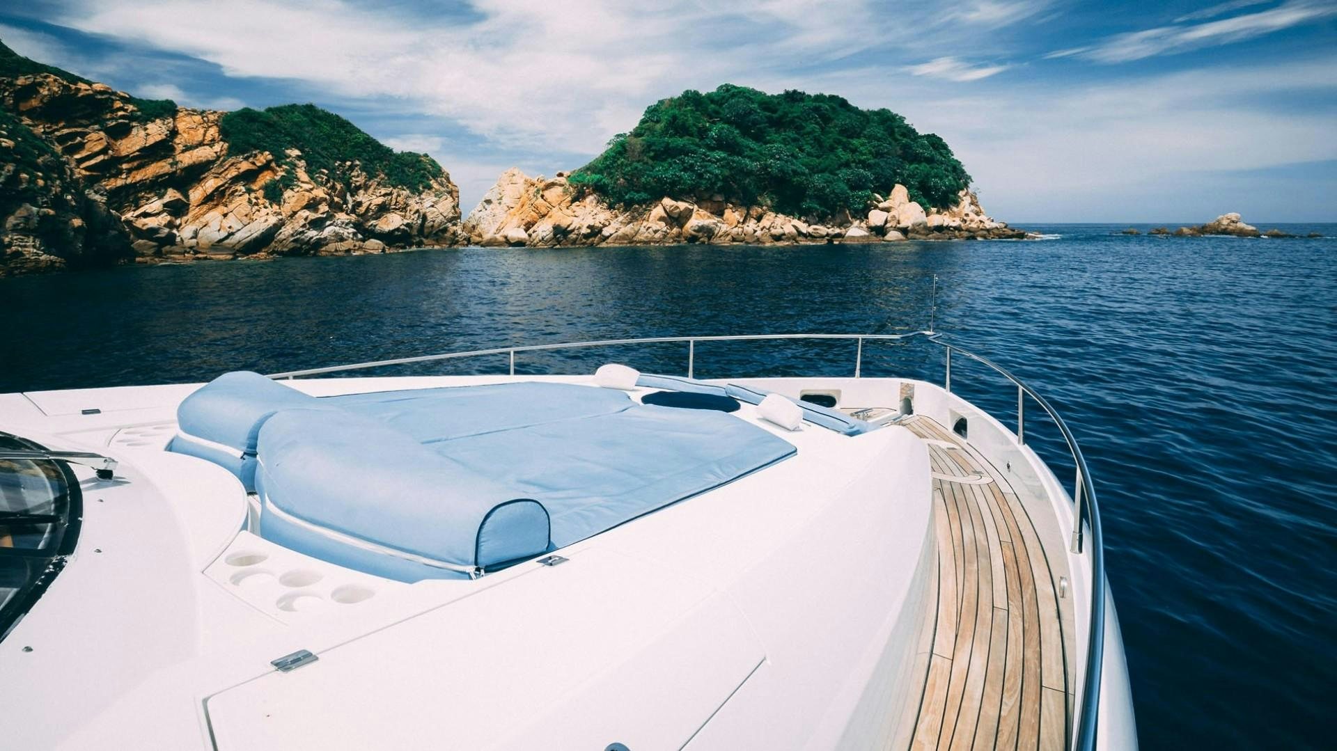 a boat on the water aboard LUCKY Yacht for Sale