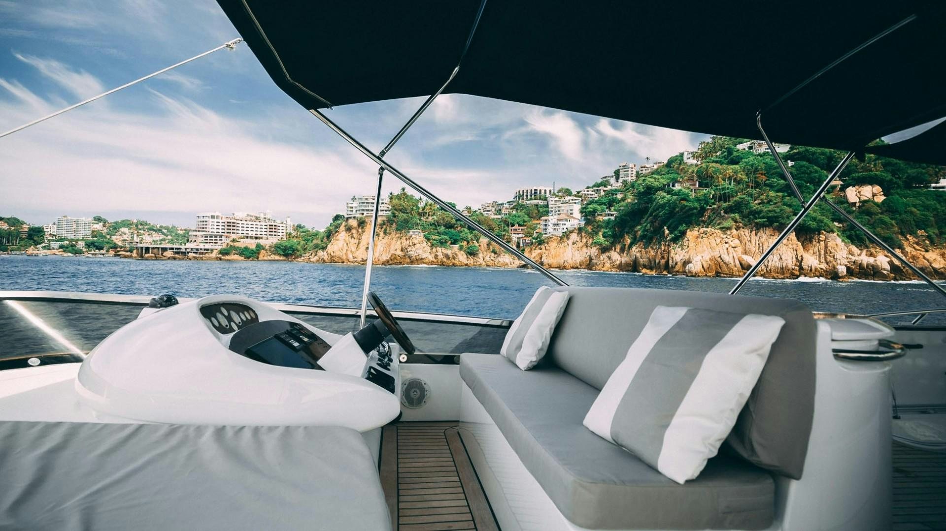a boat on the water aboard LUCKY Yacht for Sale