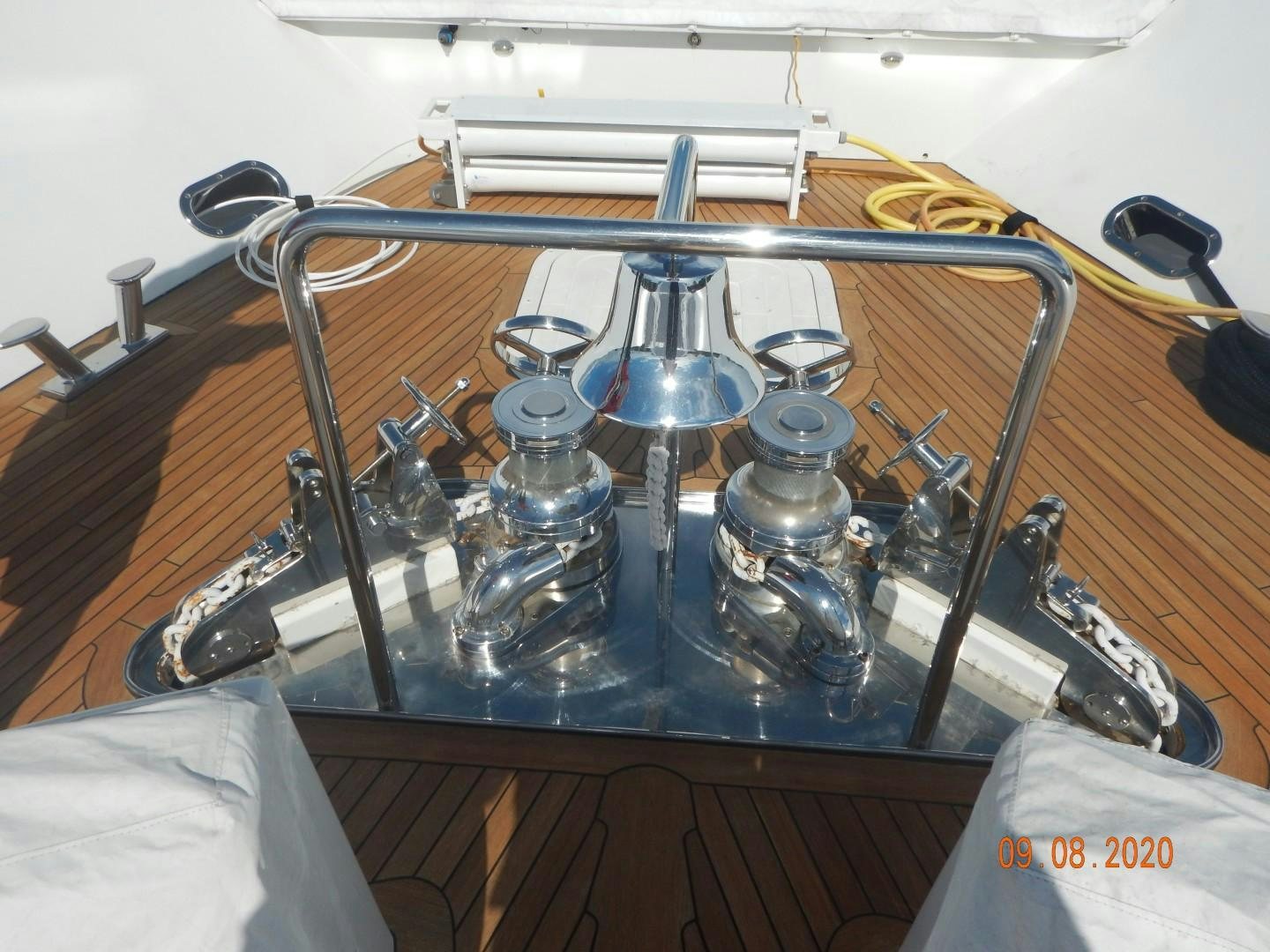 a blue machine with a metal frame aboard REBELLIOUS Yacht for Sale