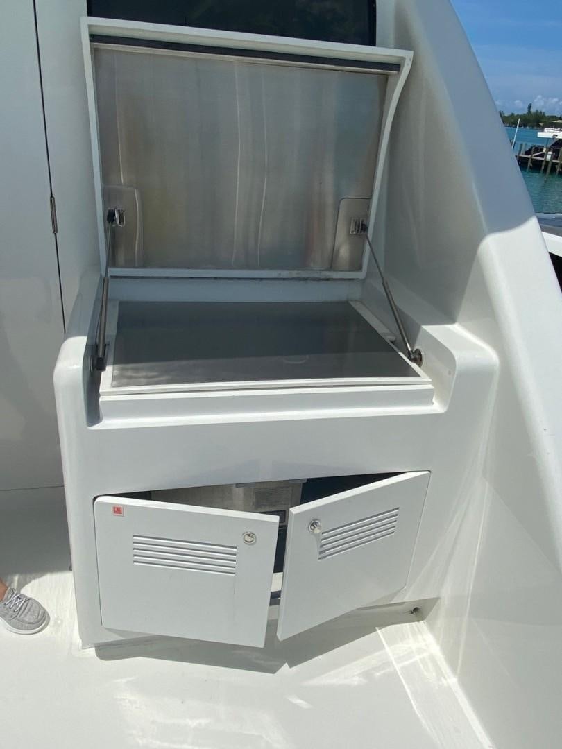a white rectangular object with a vent aboard EQUINOX X Yacht for Sale
