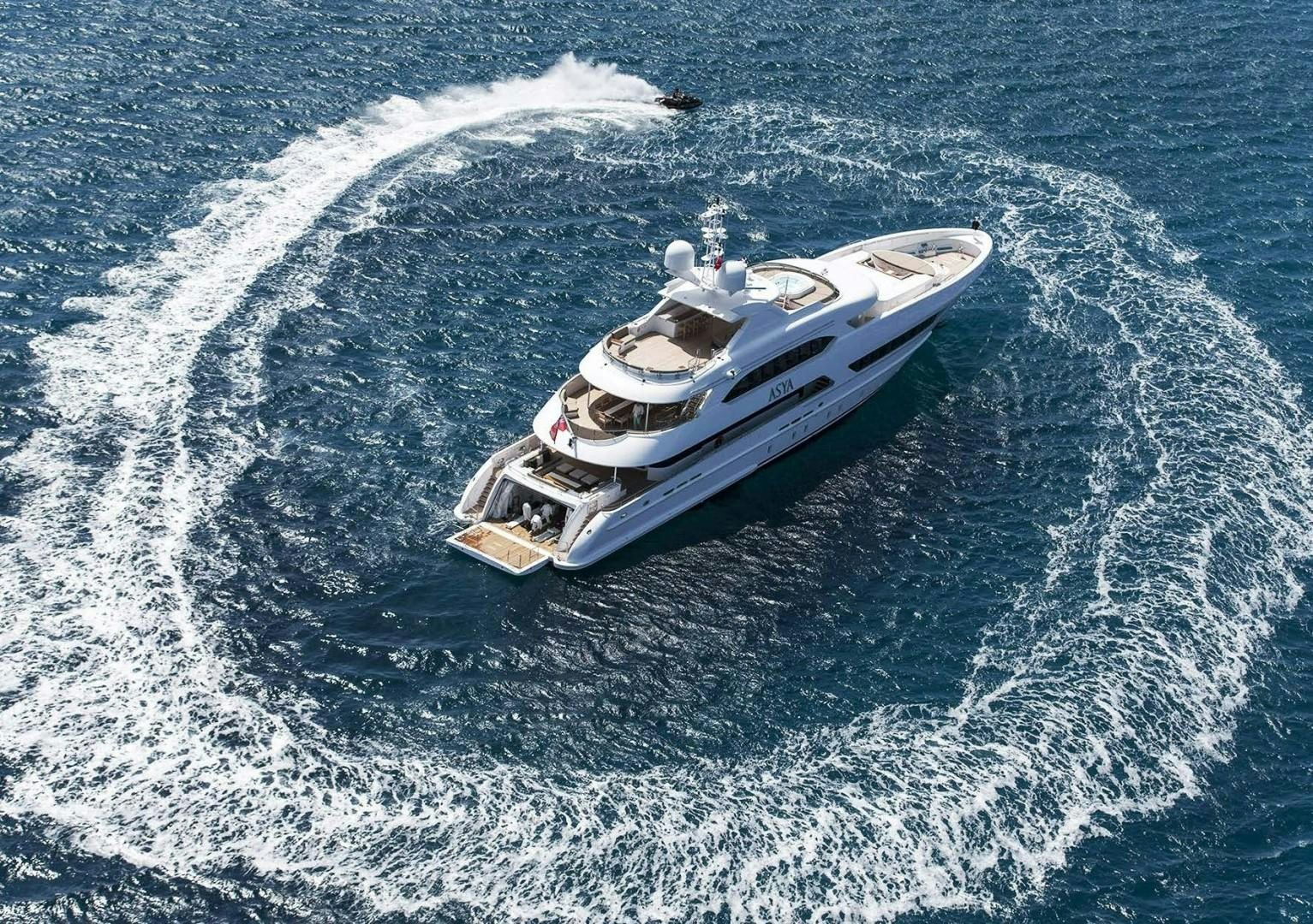 a boat on the water aboard ASYA Yacht for Sale