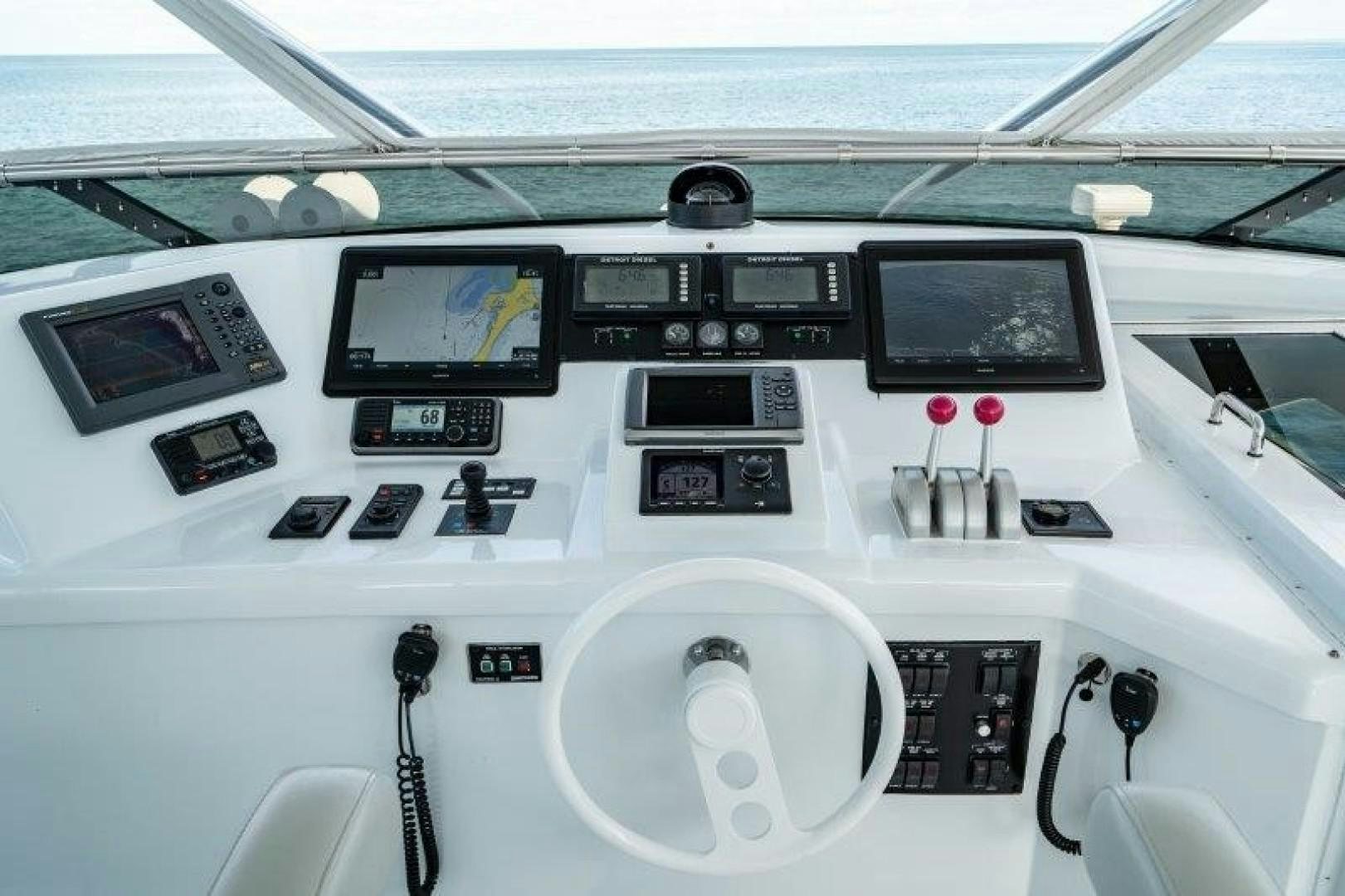 the cockpit of a plane aboard CENTODUE Yacht for Sale