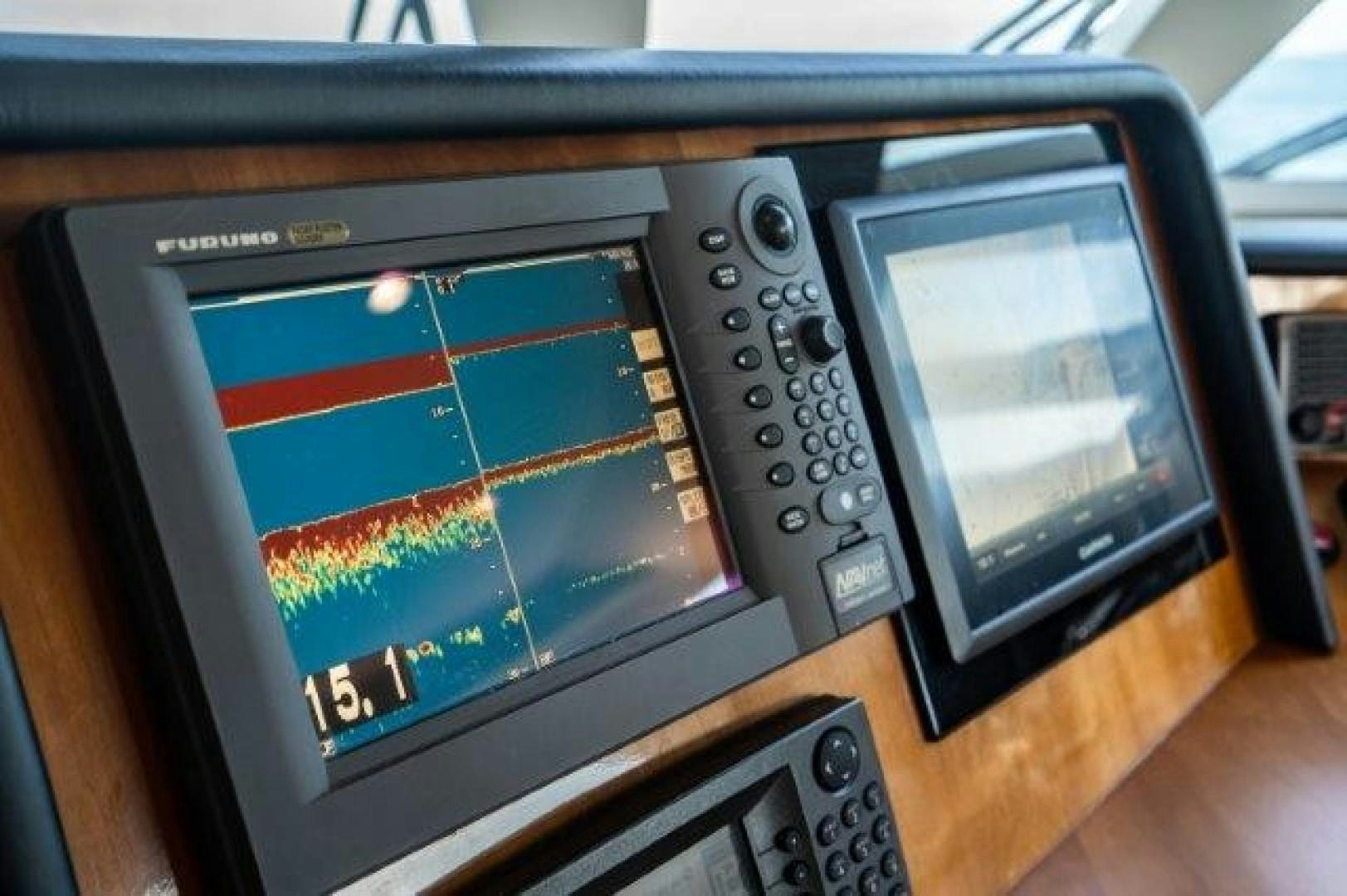 a close-up of a television aboard CENTODUE Yacht for Sale