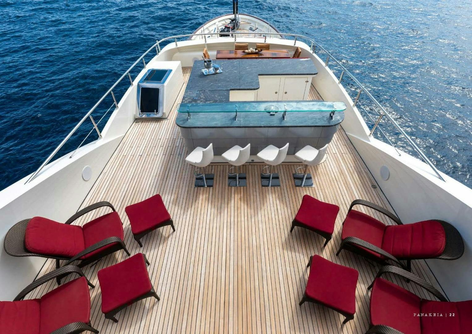 a boat on the water aboard PANAKEIA Yacht for Charter