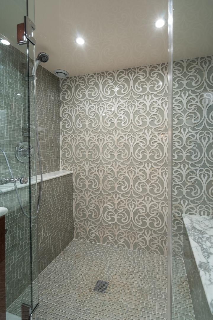 a shower with a tile floor aboard SUMMERWIND Yacht for Sale