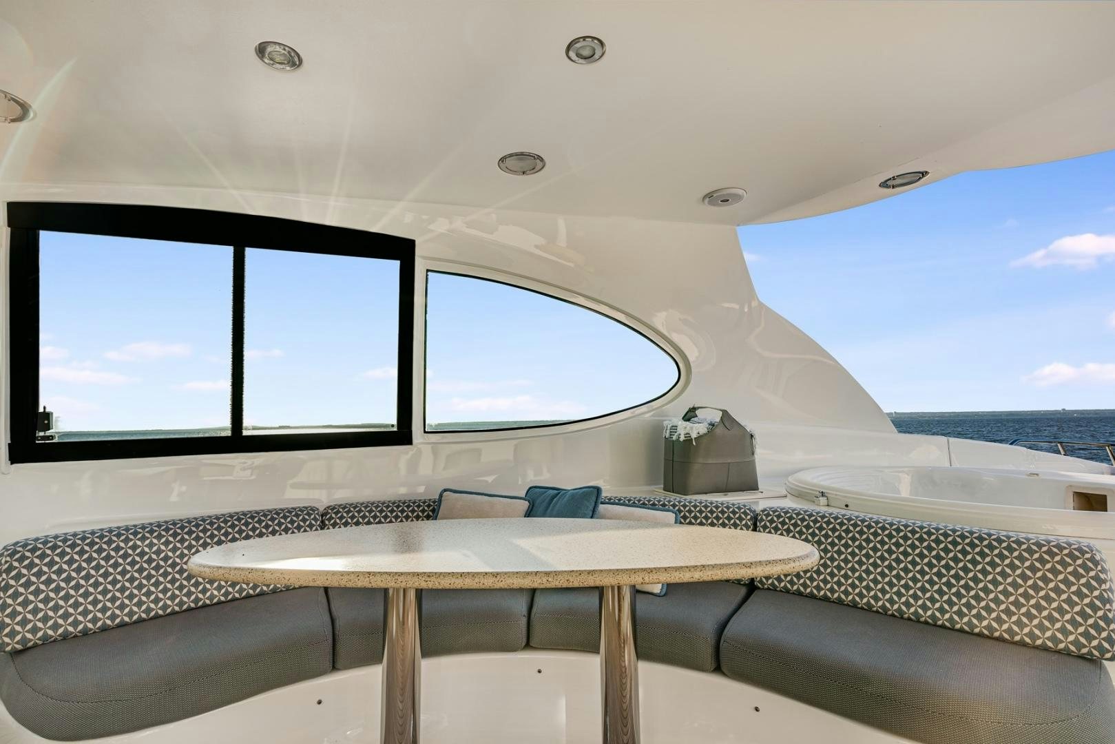a table on a boat aboard SUMMERWIND Yacht for Sale