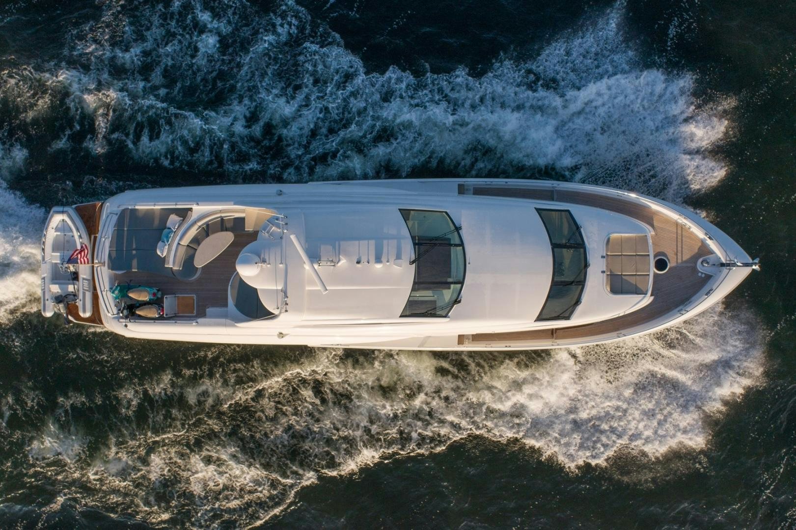 a small white helicopter aboard SUMMERWIND Yacht for Sale