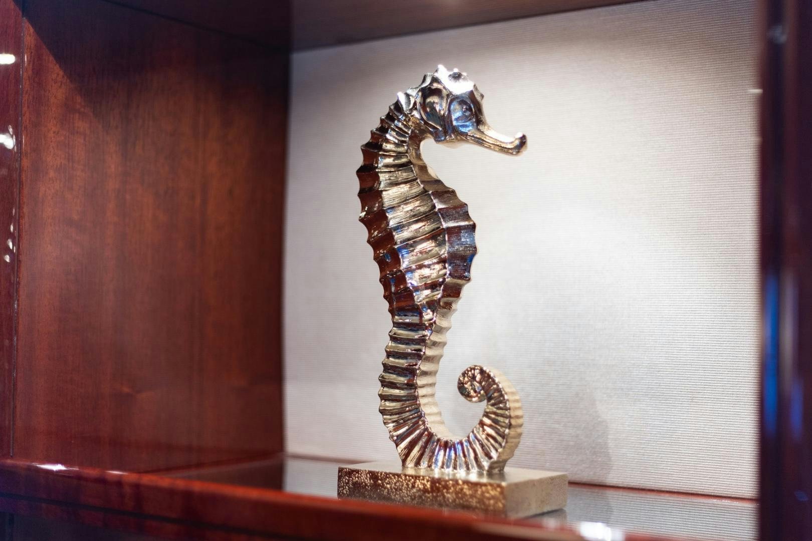 a statue of a dragon aboard SUMMERWIND Yacht for Sale