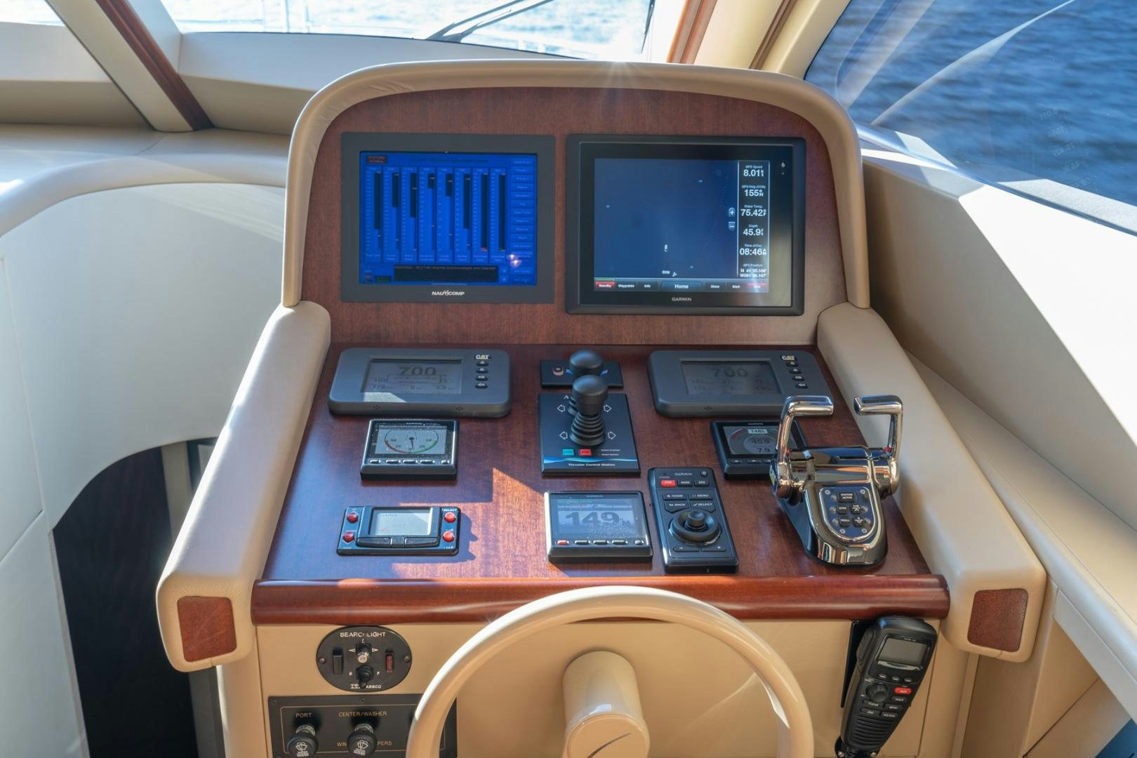 a cockpit of an airplane aboard SUMMERWIND Yacht for Sale