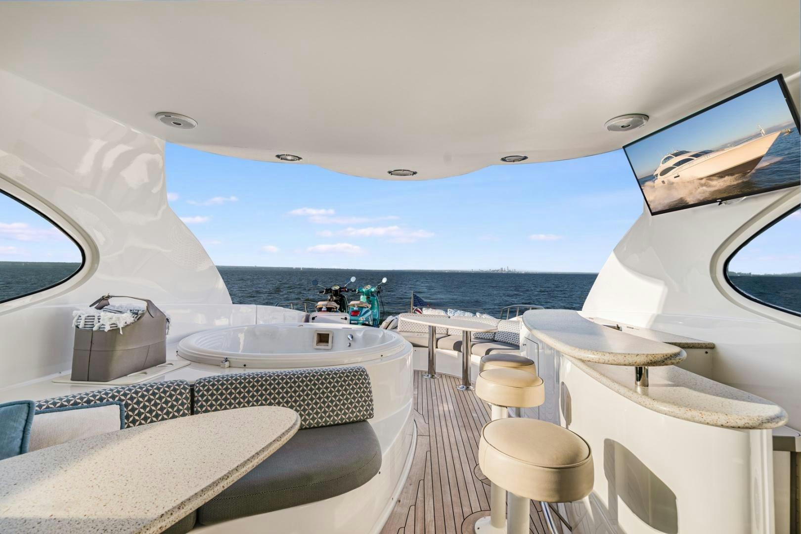 a boat with a large body of water in the background aboard SUMMERWIND Yacht for Sale
