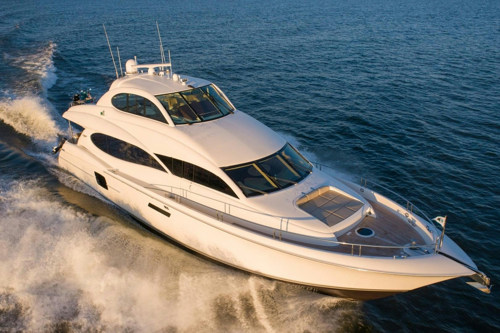 a white yacht on the beach aboard SUMMERWIND Yacht for Sale