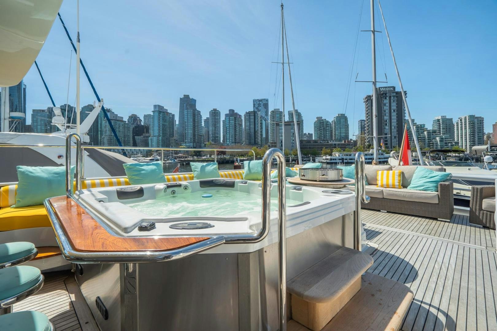 a boat on the water aboard SOVEREIGN LADY Yacht for Sale