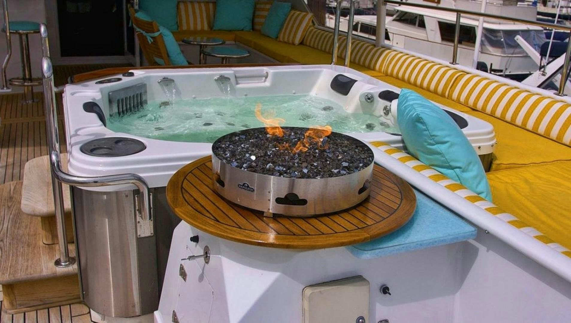 a large metal machine on a table aboard SOVEREIGN LADY Yacht for Sale