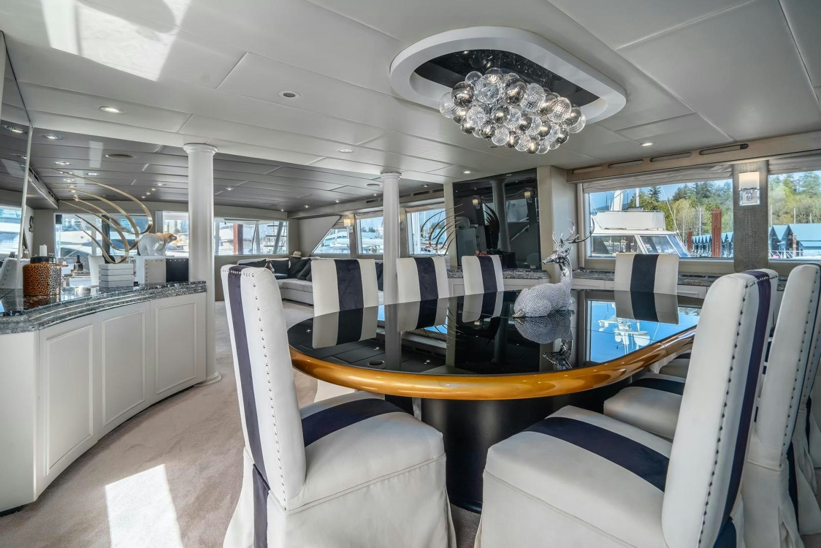 inside of a bus aboard SOVEREIGN LADY Yacht for Sale