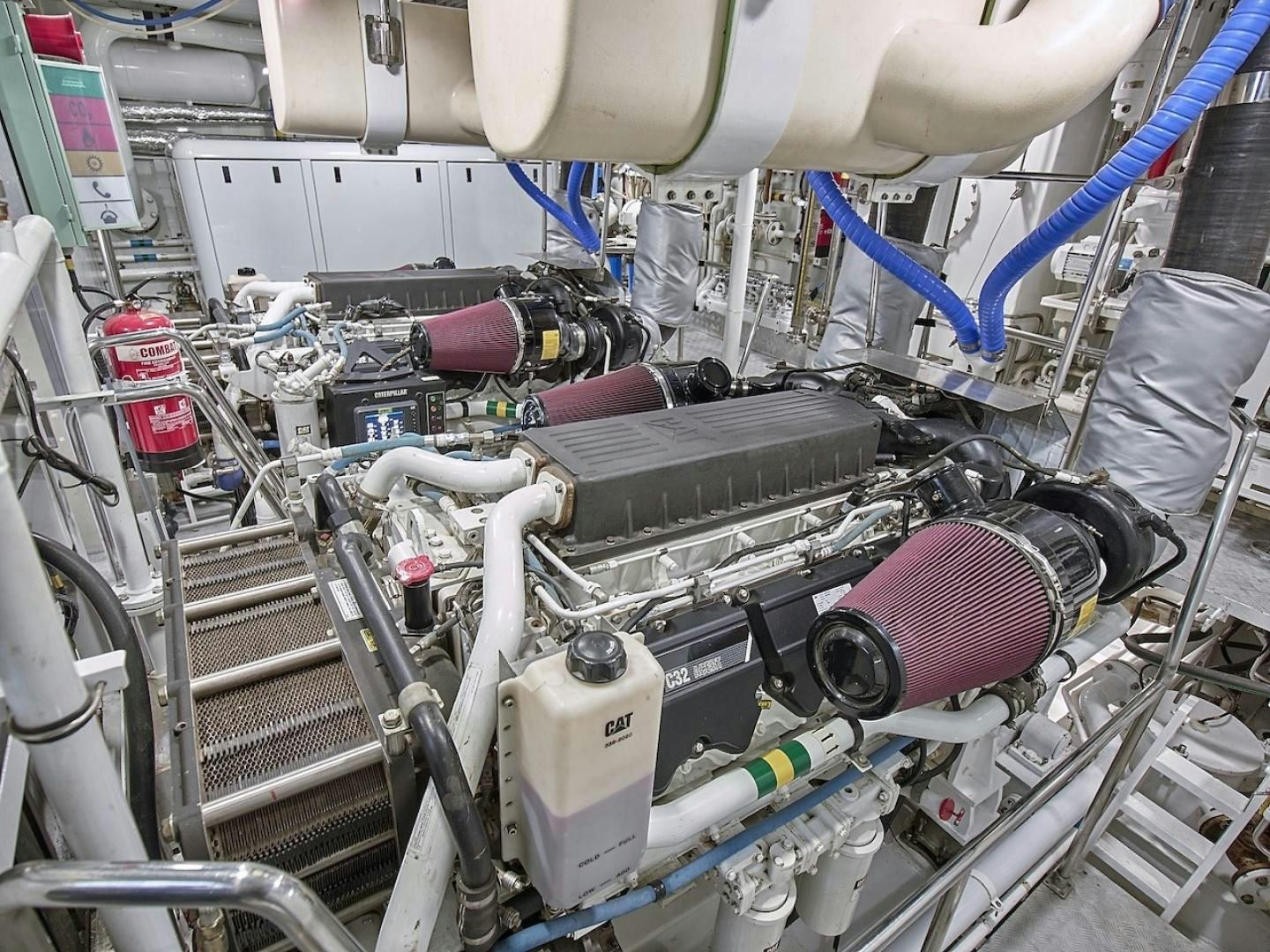 a machine with a red and white object in it aboard ALAIA Yacht for Sale