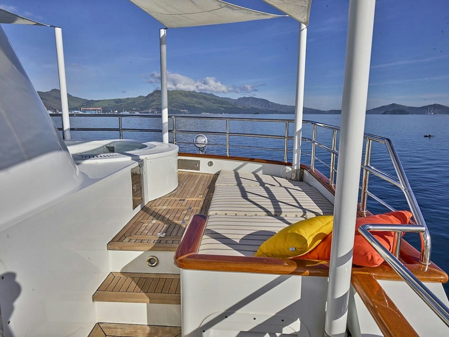 a boat on the water aboard ALAIA Yacht for Sale