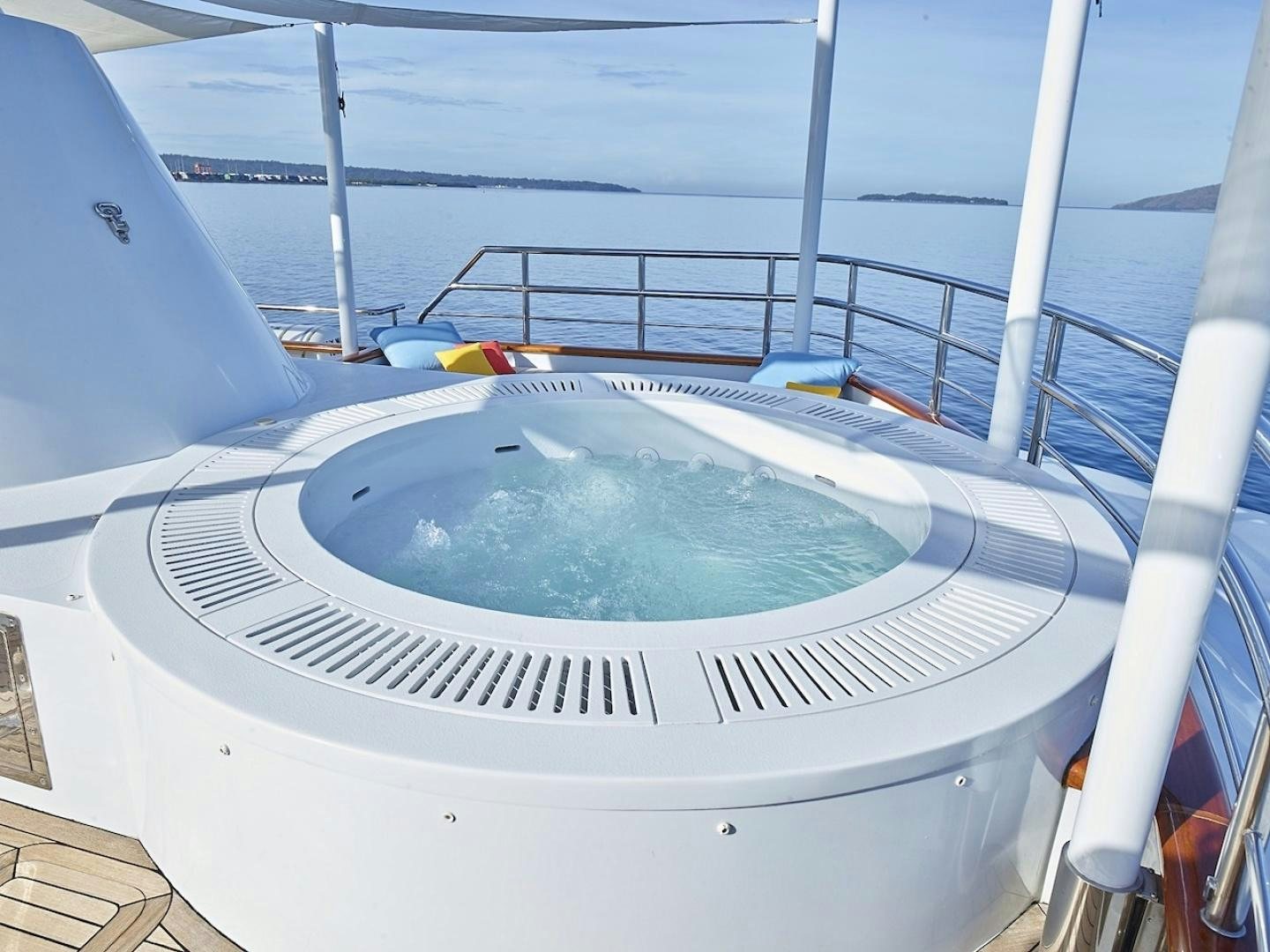 a boat on the water aboard ALAIA Yacht for Sale