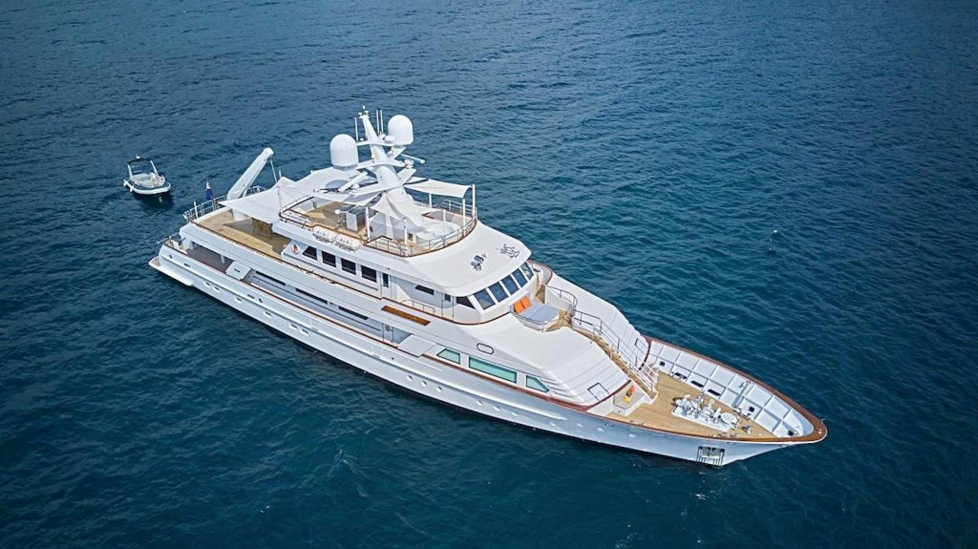 a high angle view of a ship aboard ALAIA Yacht for Sale