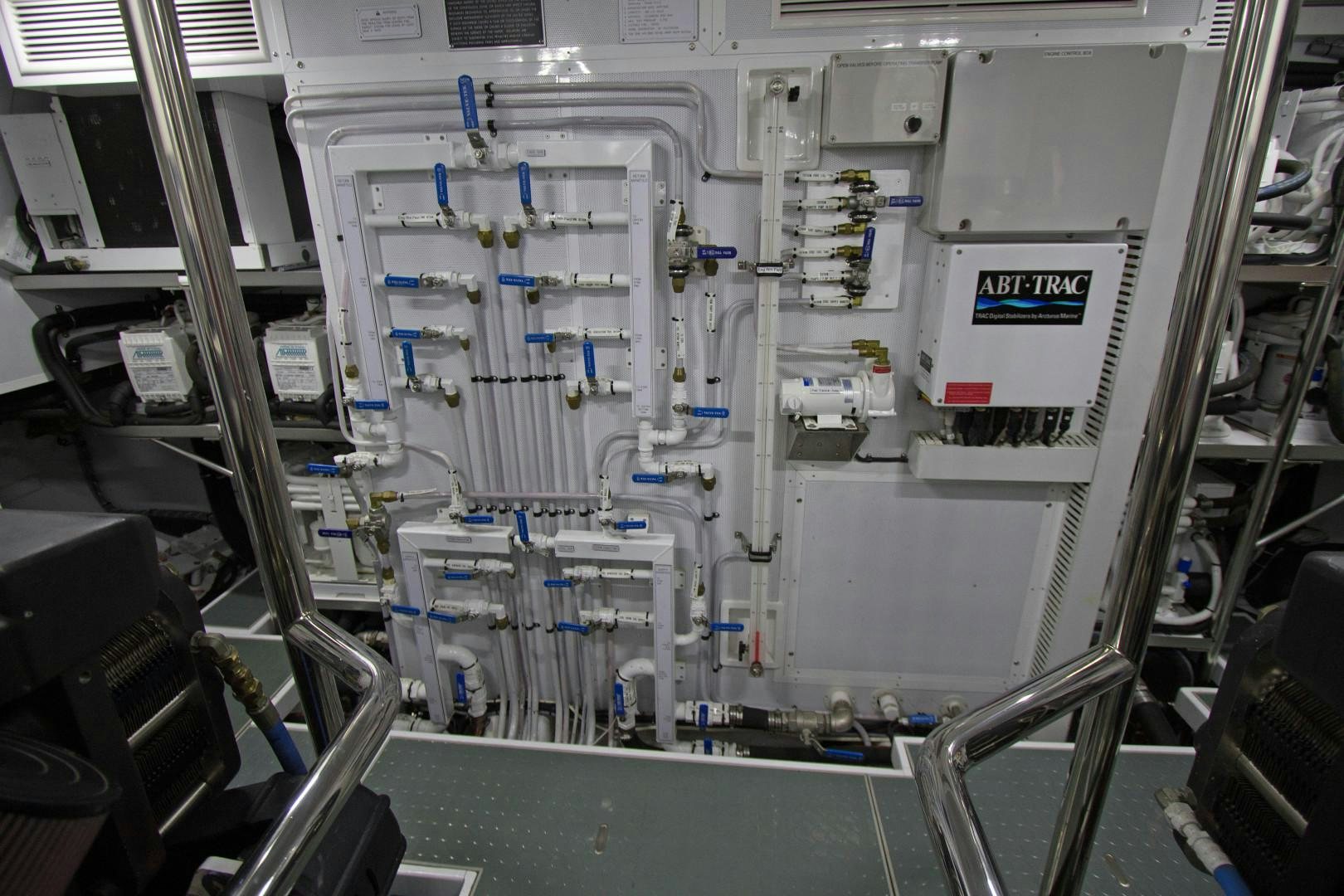 a room with machinery aboard LET IT BEE Yacht for Sale