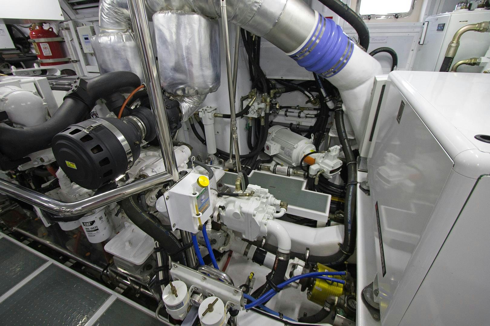 a close-up of a car engine aboard LET IT BEE Yacht for Sale