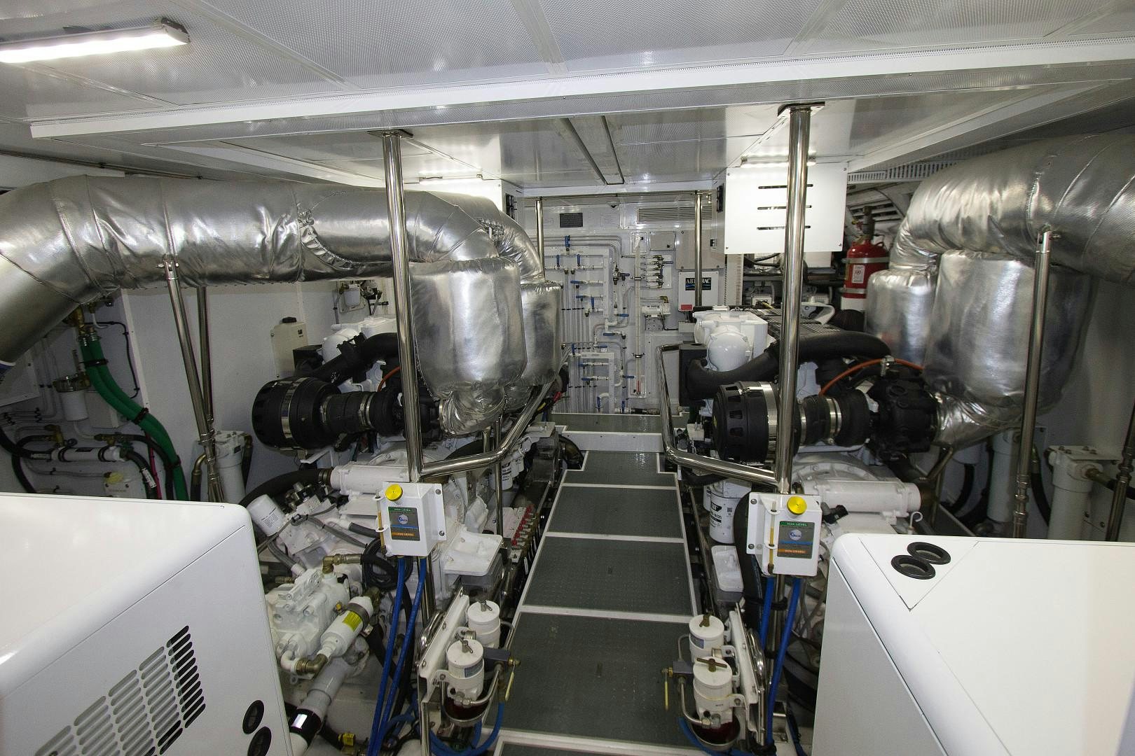a large machine in a factory aboard LET IT BEE Yacht for Sale