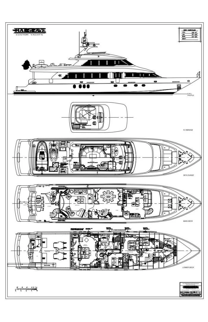 diagram, engineering drawing aboard SANDRINE Yacht for Sale