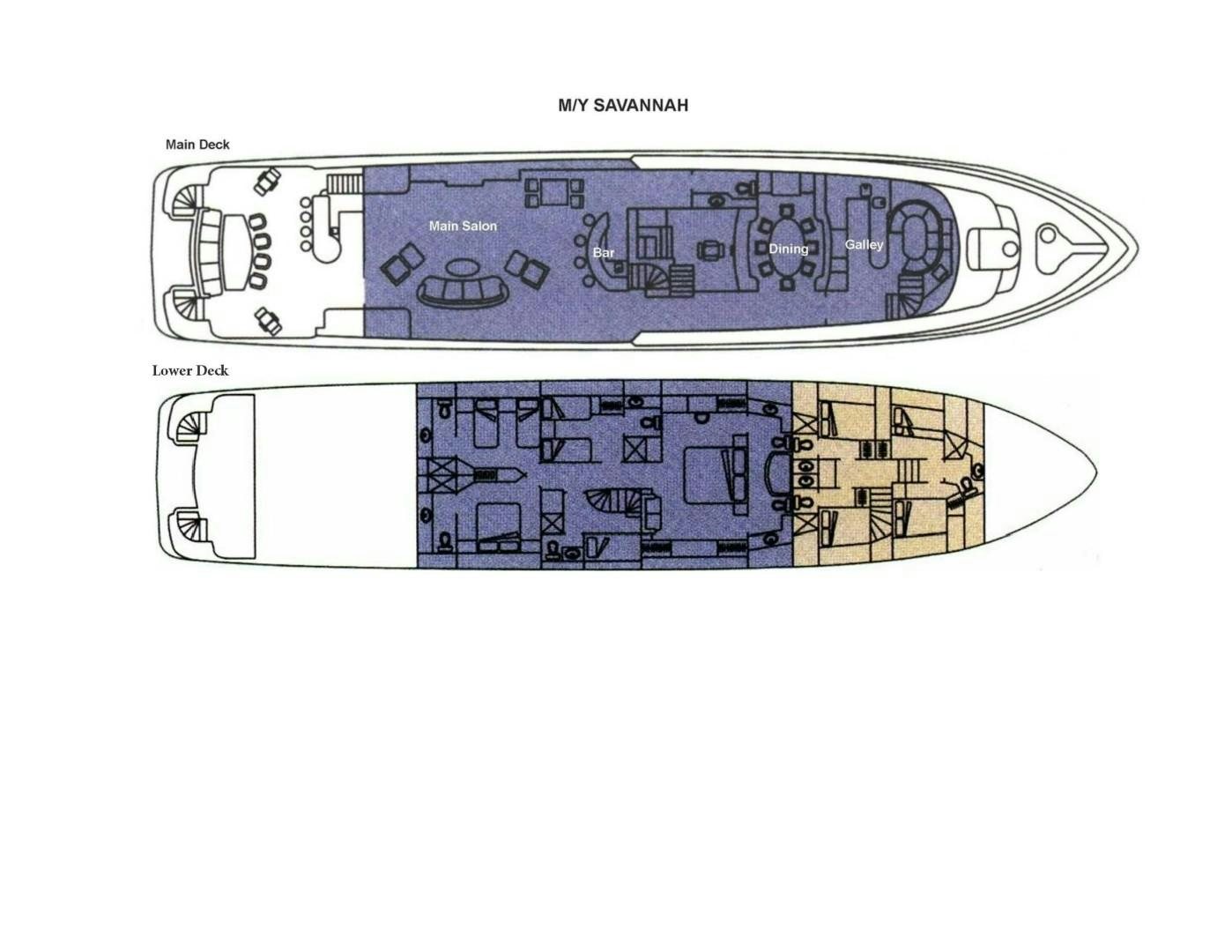 diagram aboard XOXO Yacht for Sale