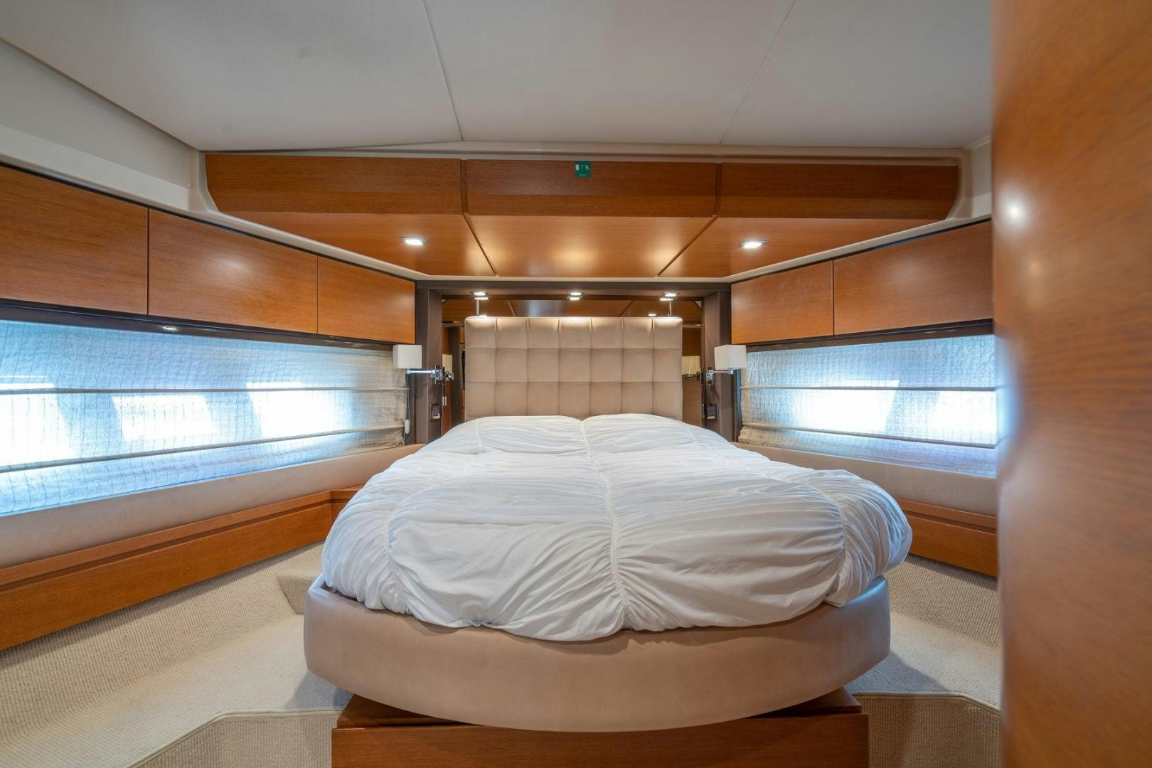 a bed in a room aboard SYLVIA VI Yacht for Sale