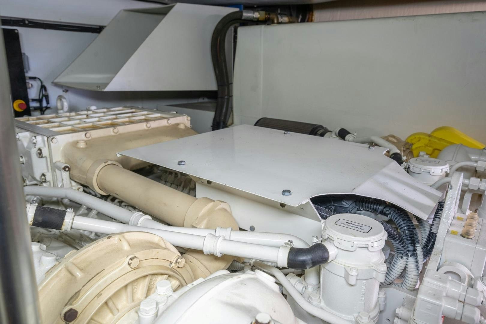 a machine with a large piece of equipment in it aboard SYLVIA VI Yacht for Sale