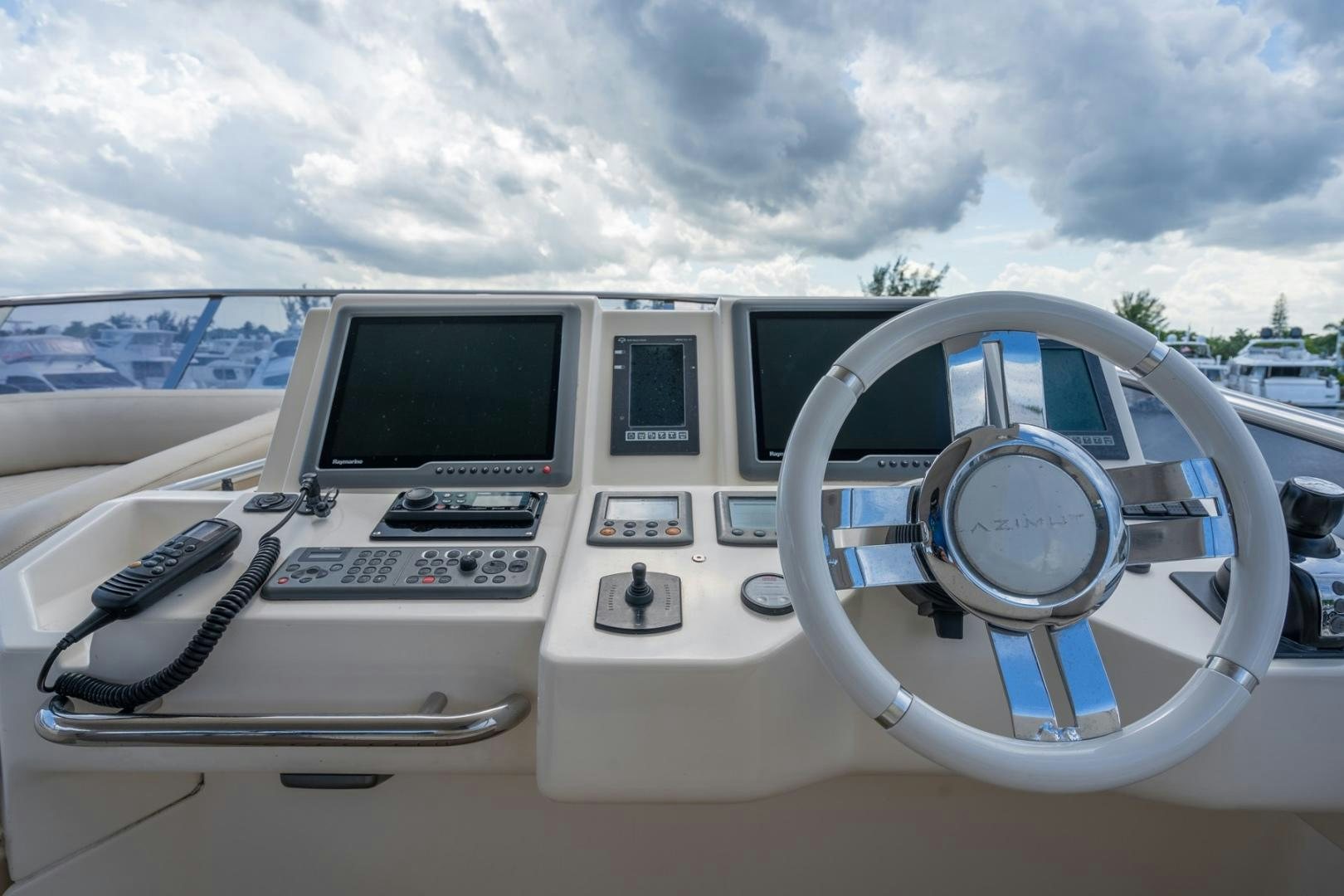 the inside of a car aboard SYLVIA VI Yacht for Sale