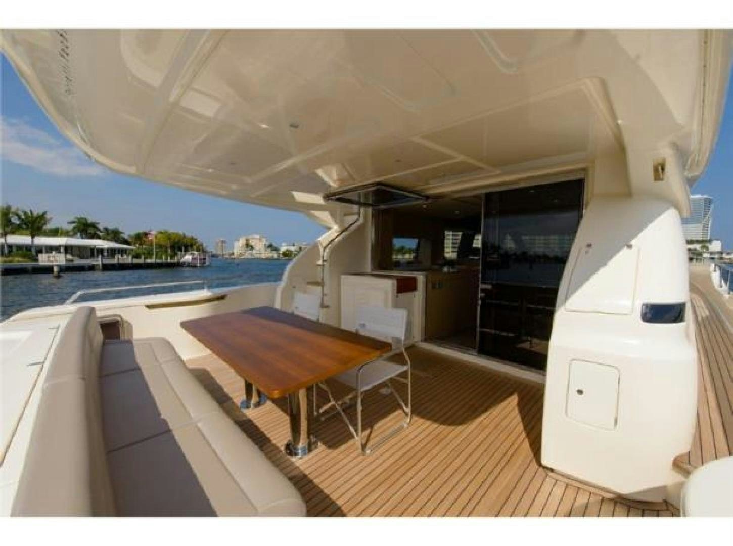 a room with a table and chairs aboard BLUE ABALONE Yacht for Sale