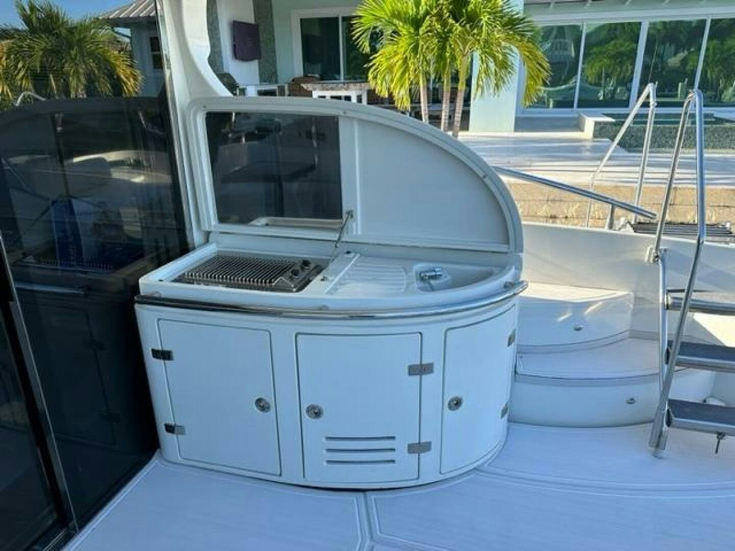 a white machine with a screen aboard DV8 Yacht for Sale