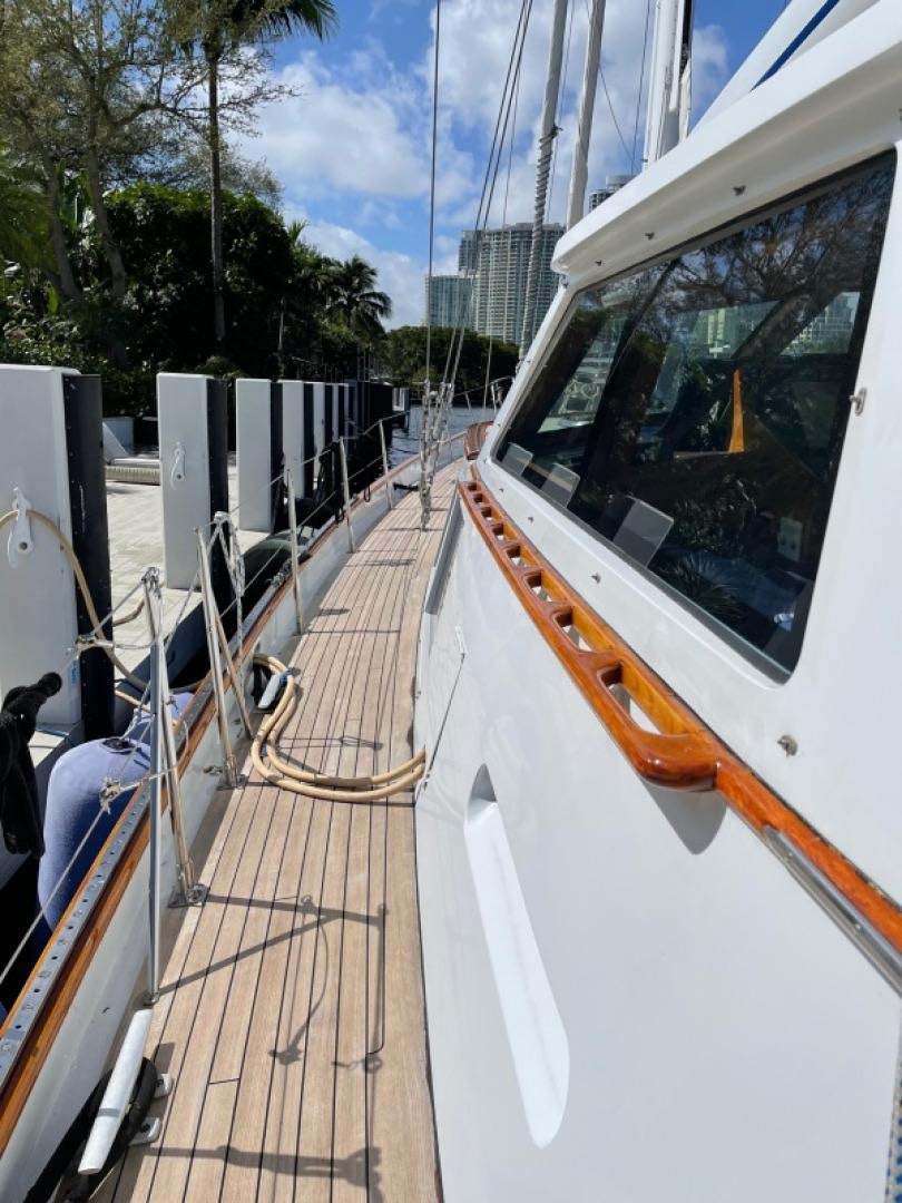 a train on a track aboard SUNDAY MORNING Yacht for Sale