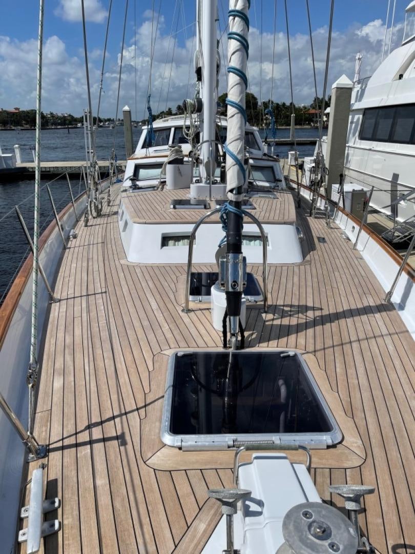 a boat on a deck aboard SUNDAY MORNING Yacht for Sale