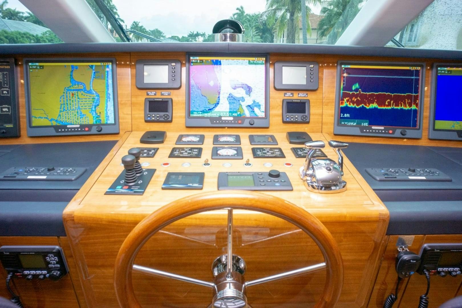 a control panel of a vehicle aboard IN THE ZONE Yacht for Sale